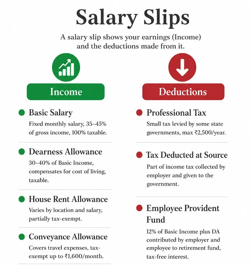 How to read PSU salary slip components explained