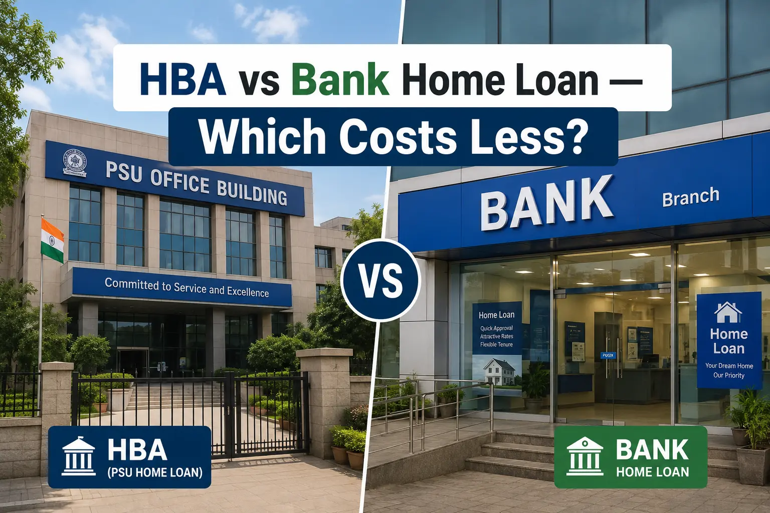 HBA vs bank home loan comparison for PSU employees