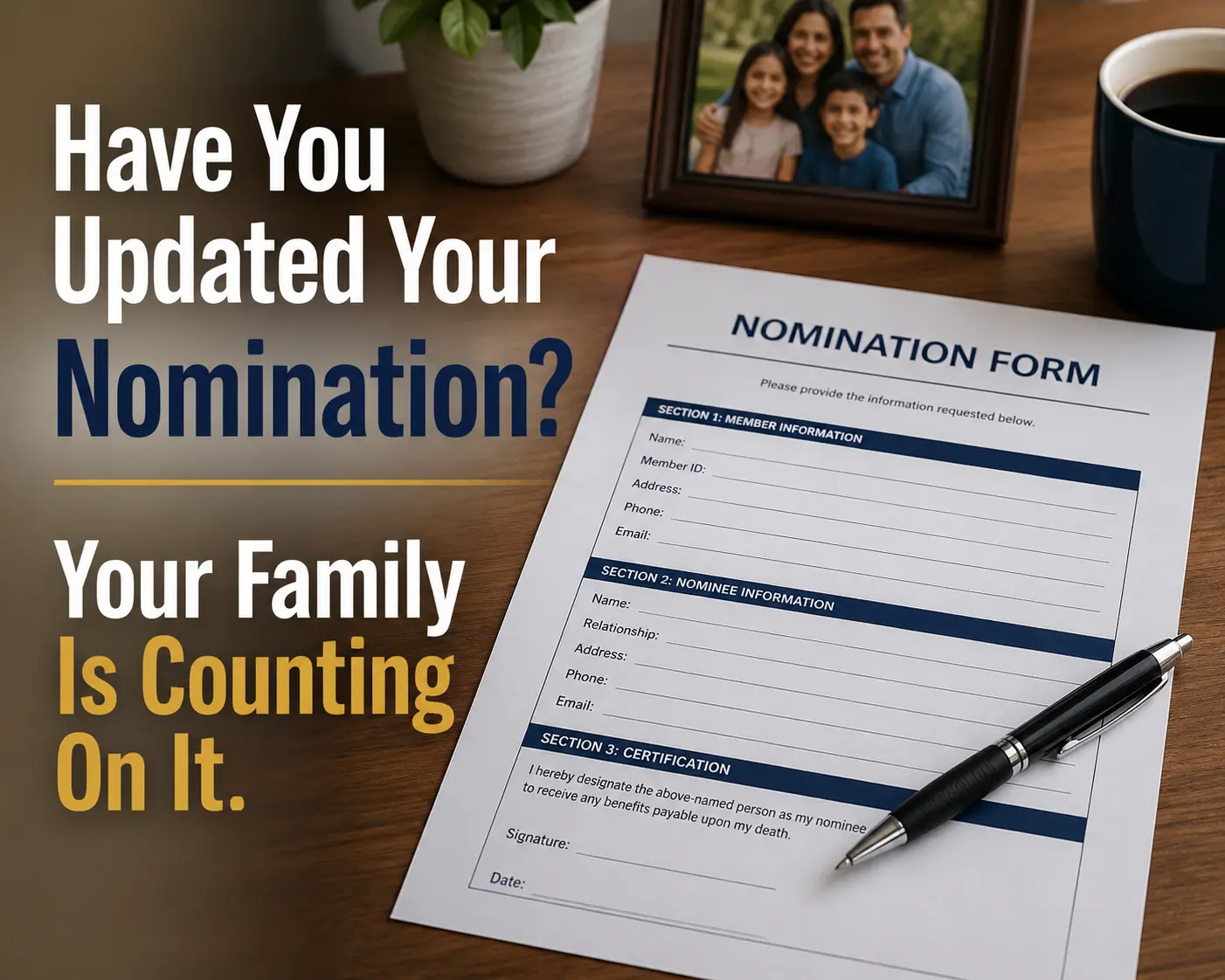 PSU employee updating nomination form for EPF and gratuity